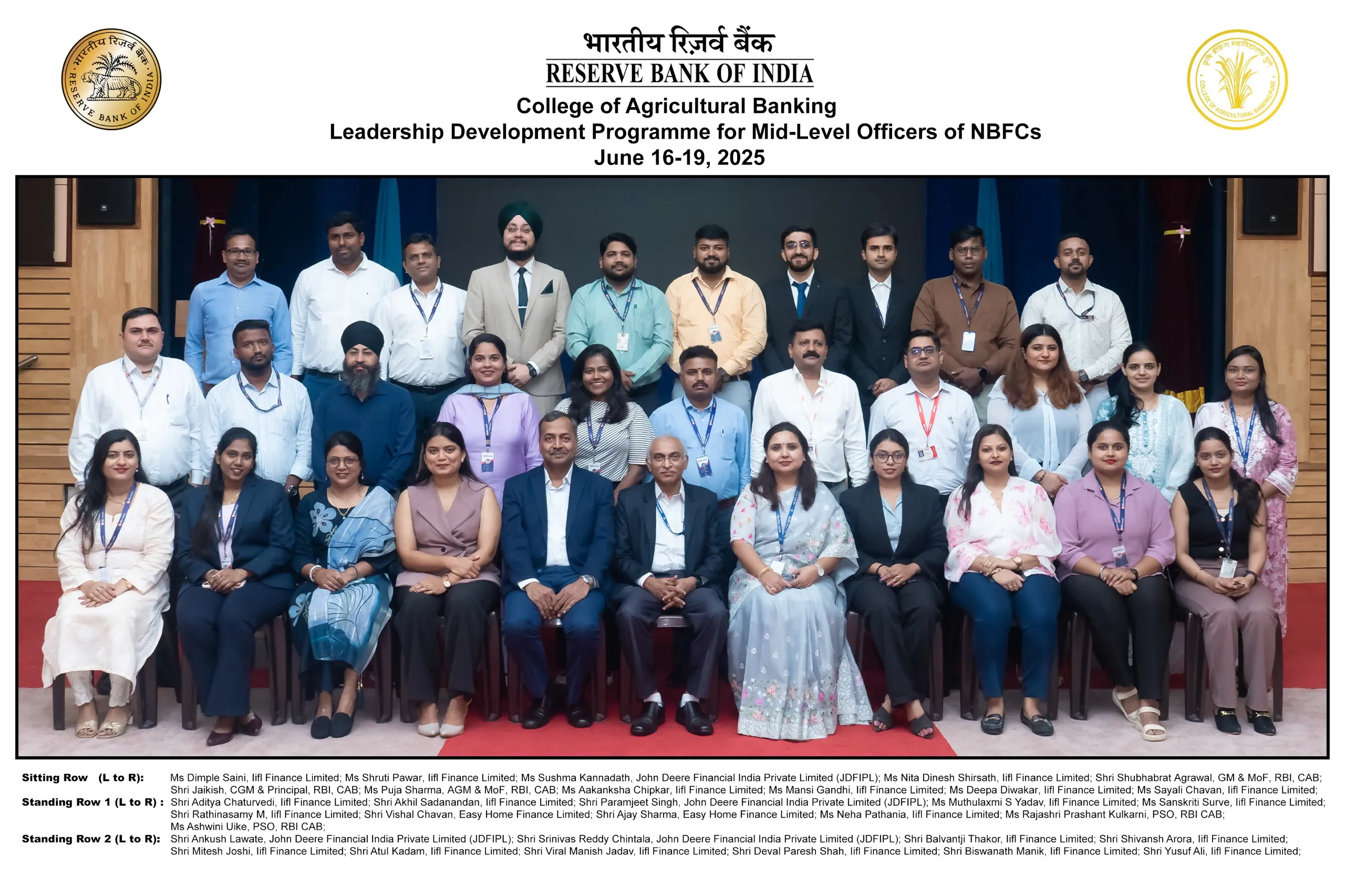 Leadership Development Programme (LDP) for Mid- Level Officers of NBFCs (In campus): June 16-19, 2025