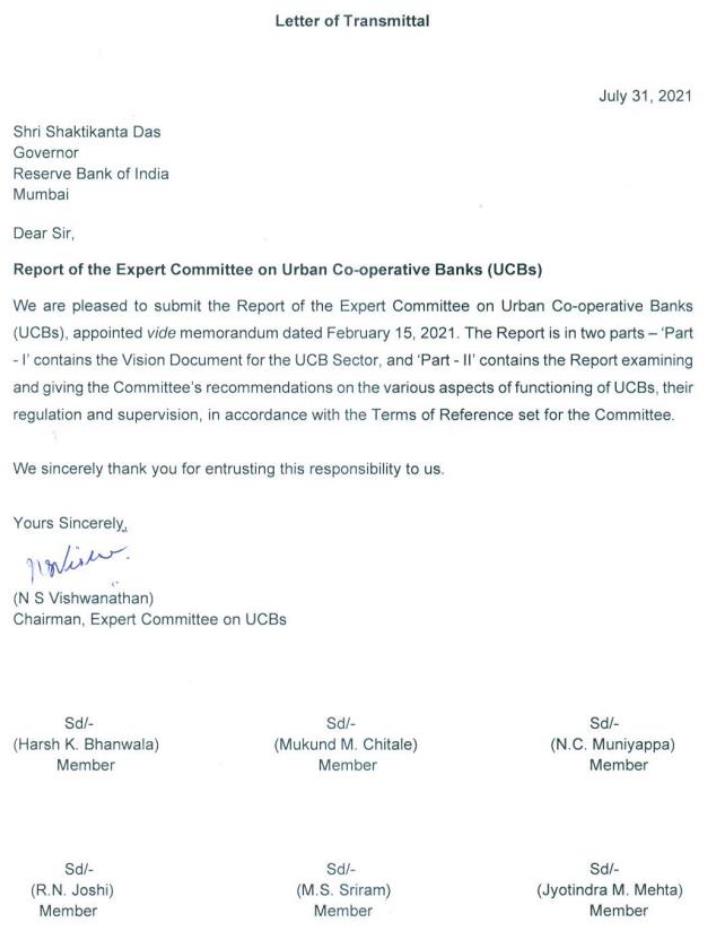 Letter of Transmittal